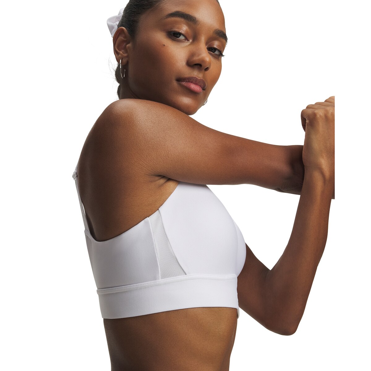 Top de Training de Mulher UA Infinity Mid 2.0 Bra Branco-8
