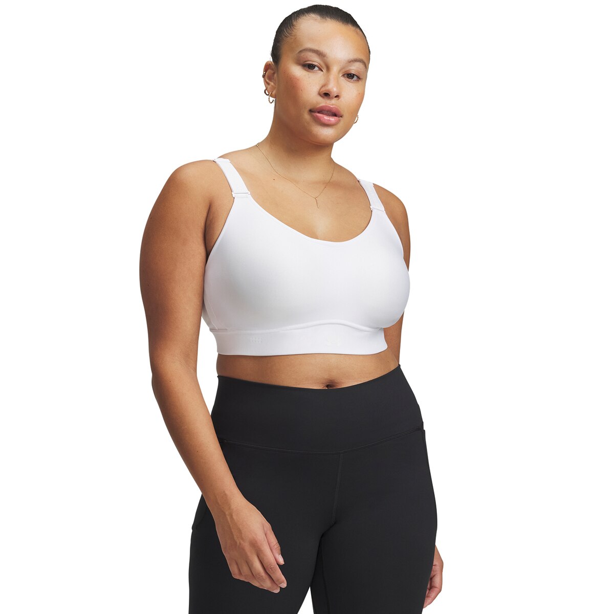 Top de Training de Mulher UA Infinity Mid 2.0 Bra Branco-13
