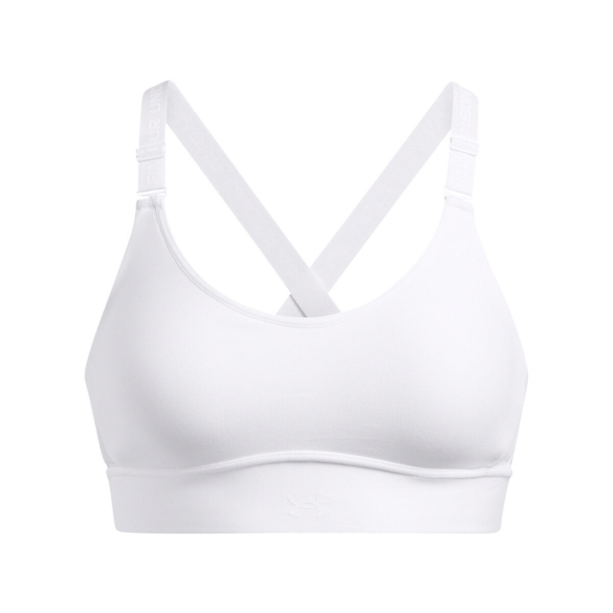 Top de Training de Mulher UA Infinity Mid 2.0 Bra Branco-16