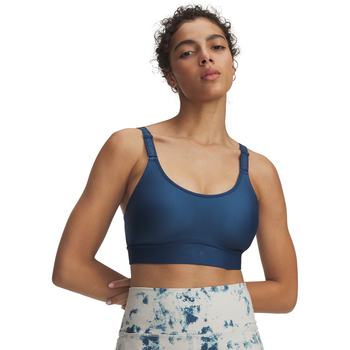 Soutiens de Mulher Training UA Infinity Mid 2.0 Bra Azul-escuro-9