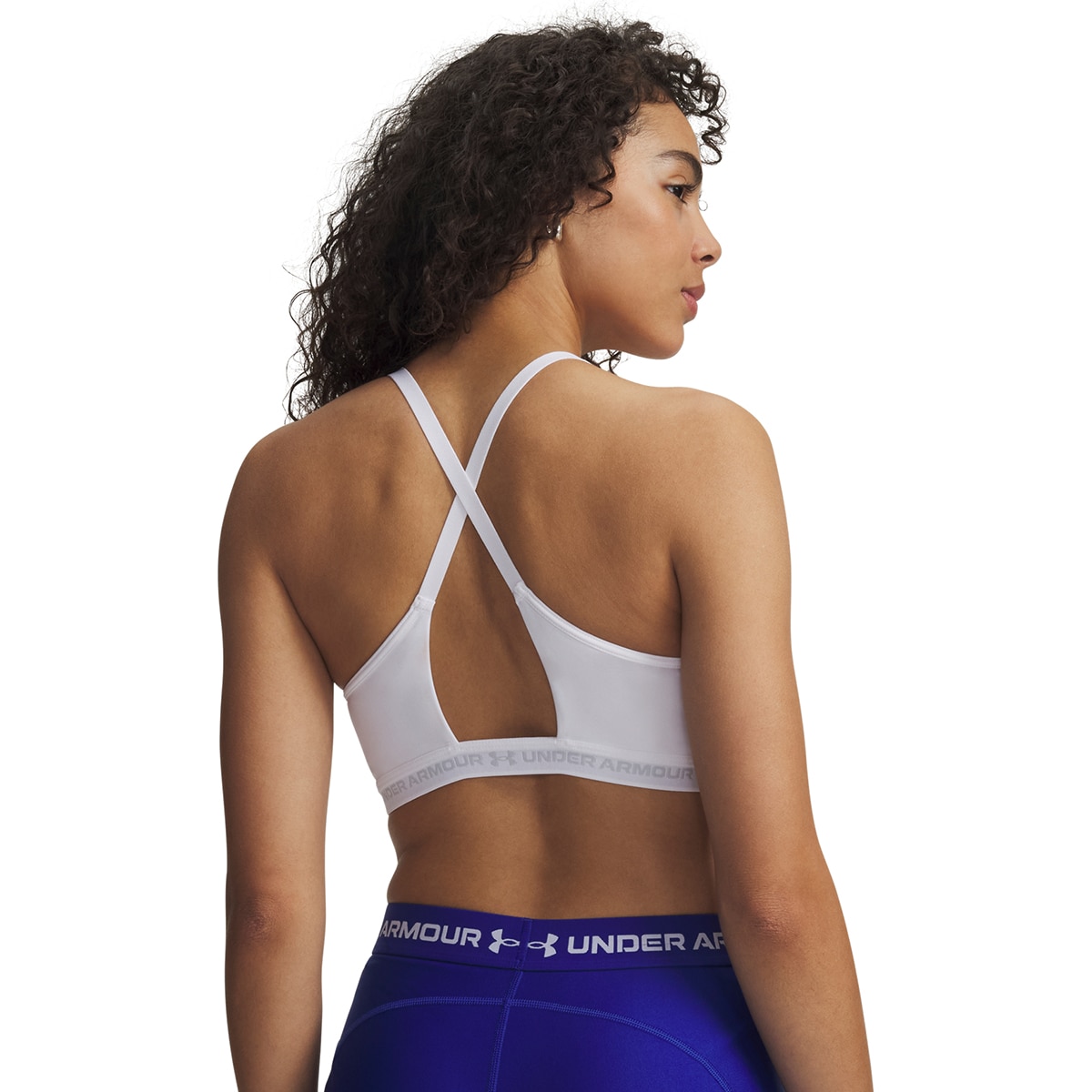 Soutiens de Mulher Training UA Crossback Low Bra Branco-4