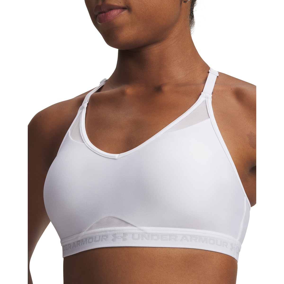 Soutiens de Mulher Training UA Crossback Low Bra Branco-6
