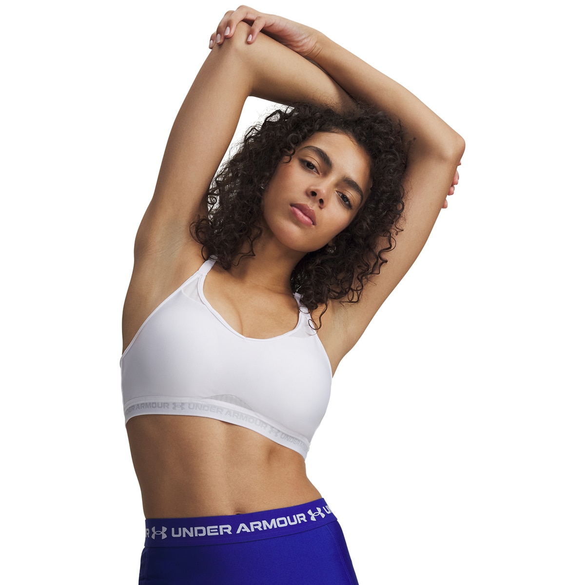 Soutiens de Mulher Training UA Crossback Low Bra Branco-8