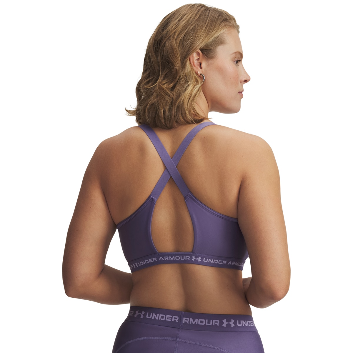 Soutiens de Mulher Training UA Crossback Low Bra Púrpura-5