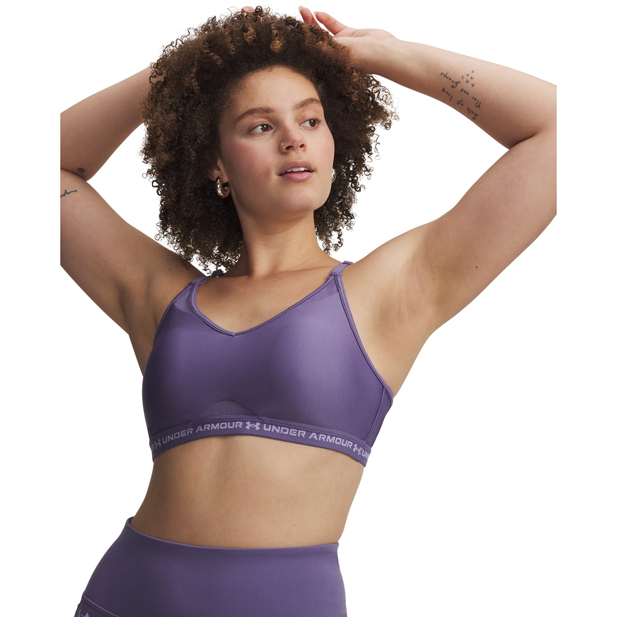 Soutiens de Mulher Training UA Crossback Low Bra Púrpura-8