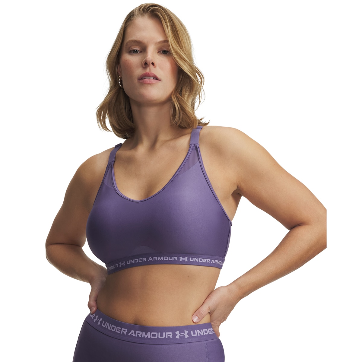 Soutiens de Mulher Training UA Crossback Low Bra Púrpura-10
