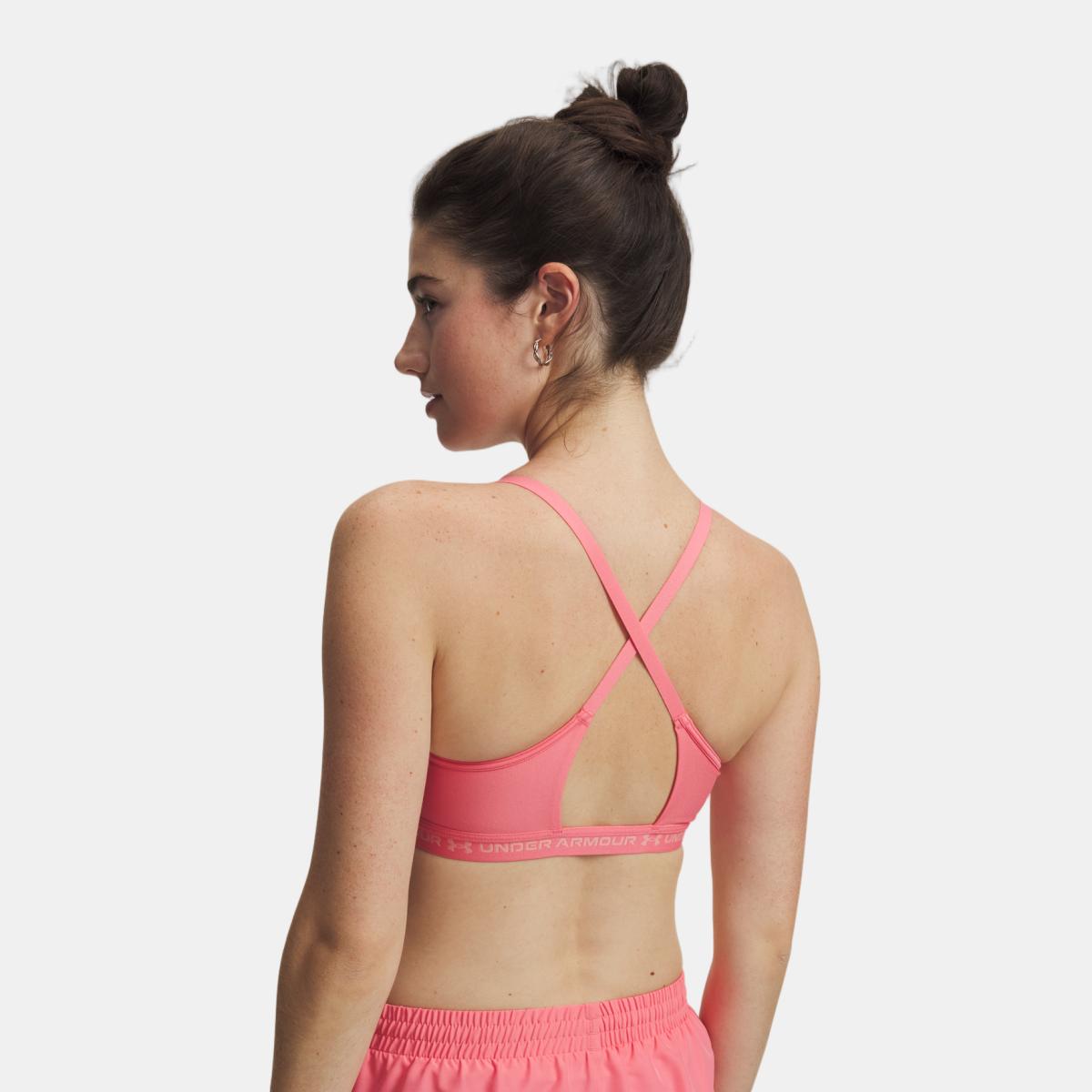 Soutiens de Mulher Training UA Crossback Low Bra Rosa-2