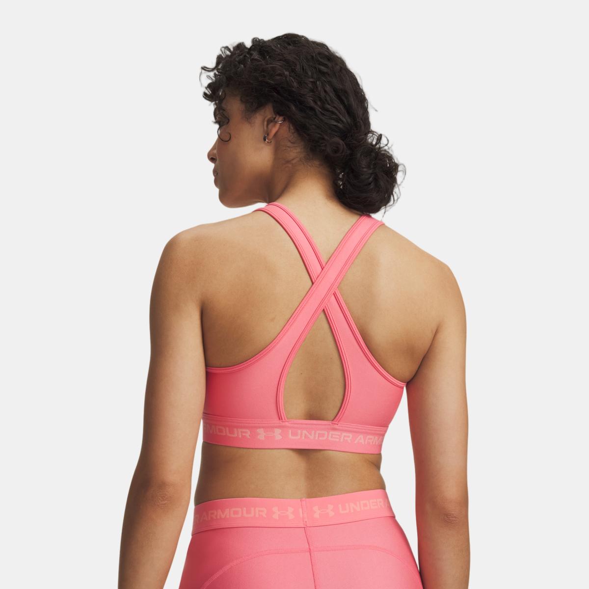Soutiens de Mulher Training UA Crossback Low Bra Rosa-5
