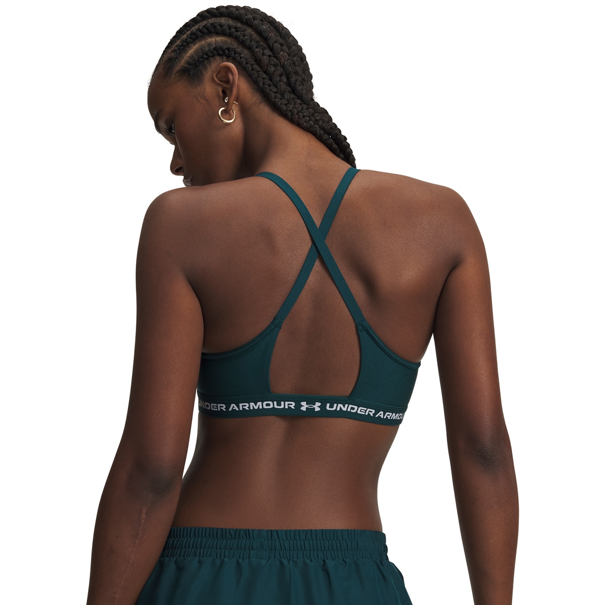 Soutiens de Mulher Training UA Crossback Low Bra Verde-escuro-2