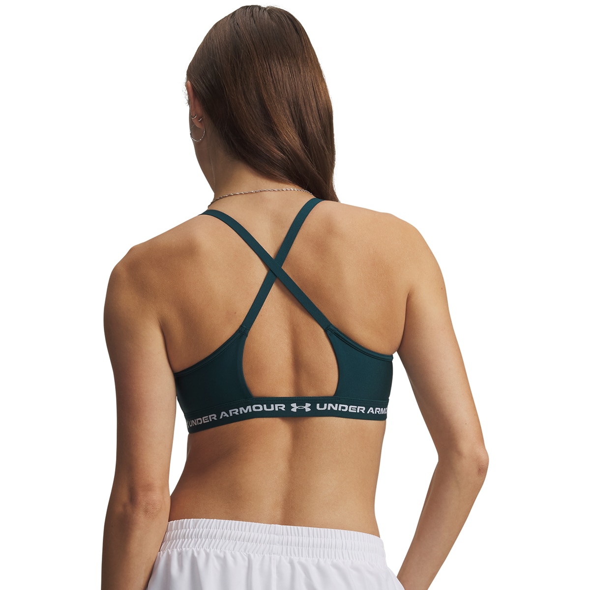 Soutiens de Mulher Training UA Crossback Low Bra Verde-escuro-6