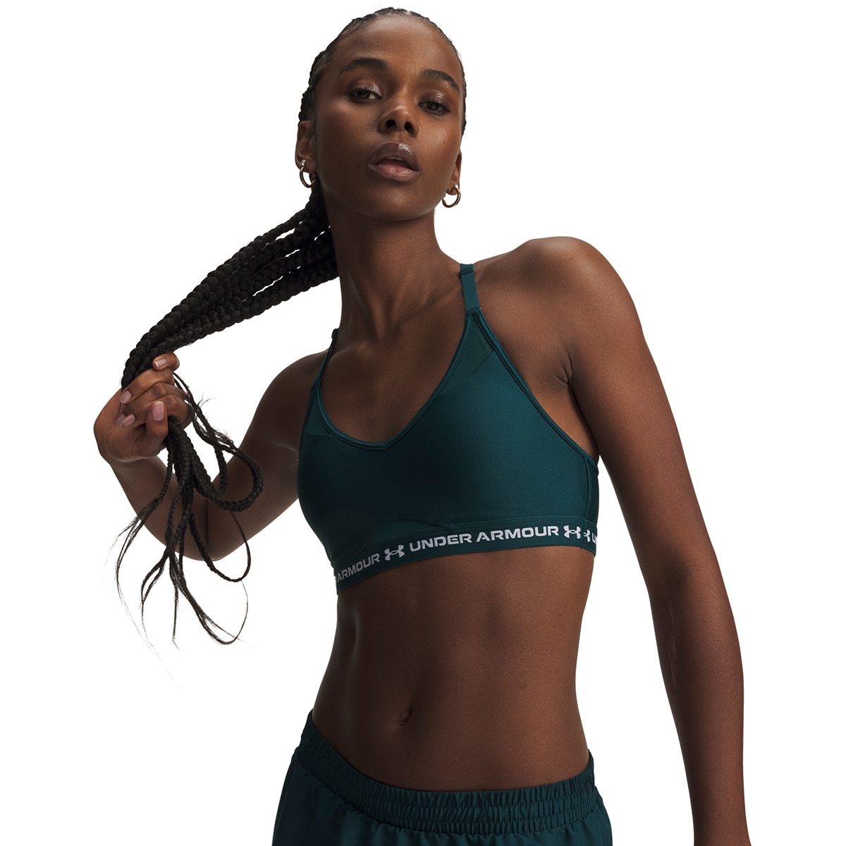 Soutiens de Mulher Training UA Crossback Low Bra Verde-escuro-8