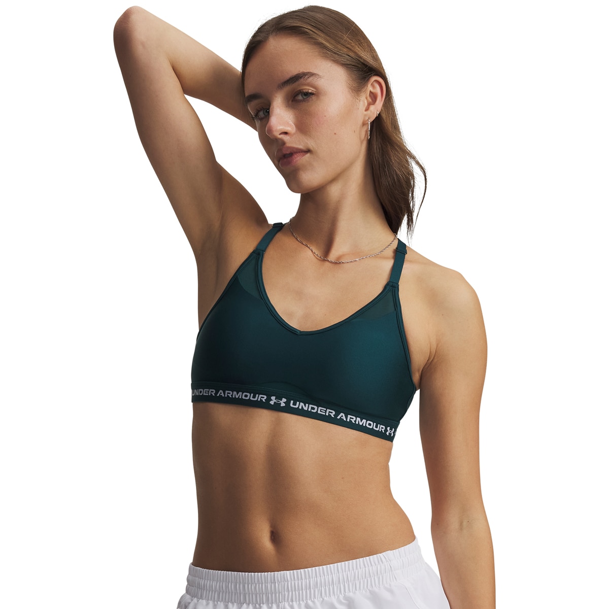 Soutiens de Mulher Training UA Crossback Low Bra Verde-escuro-11