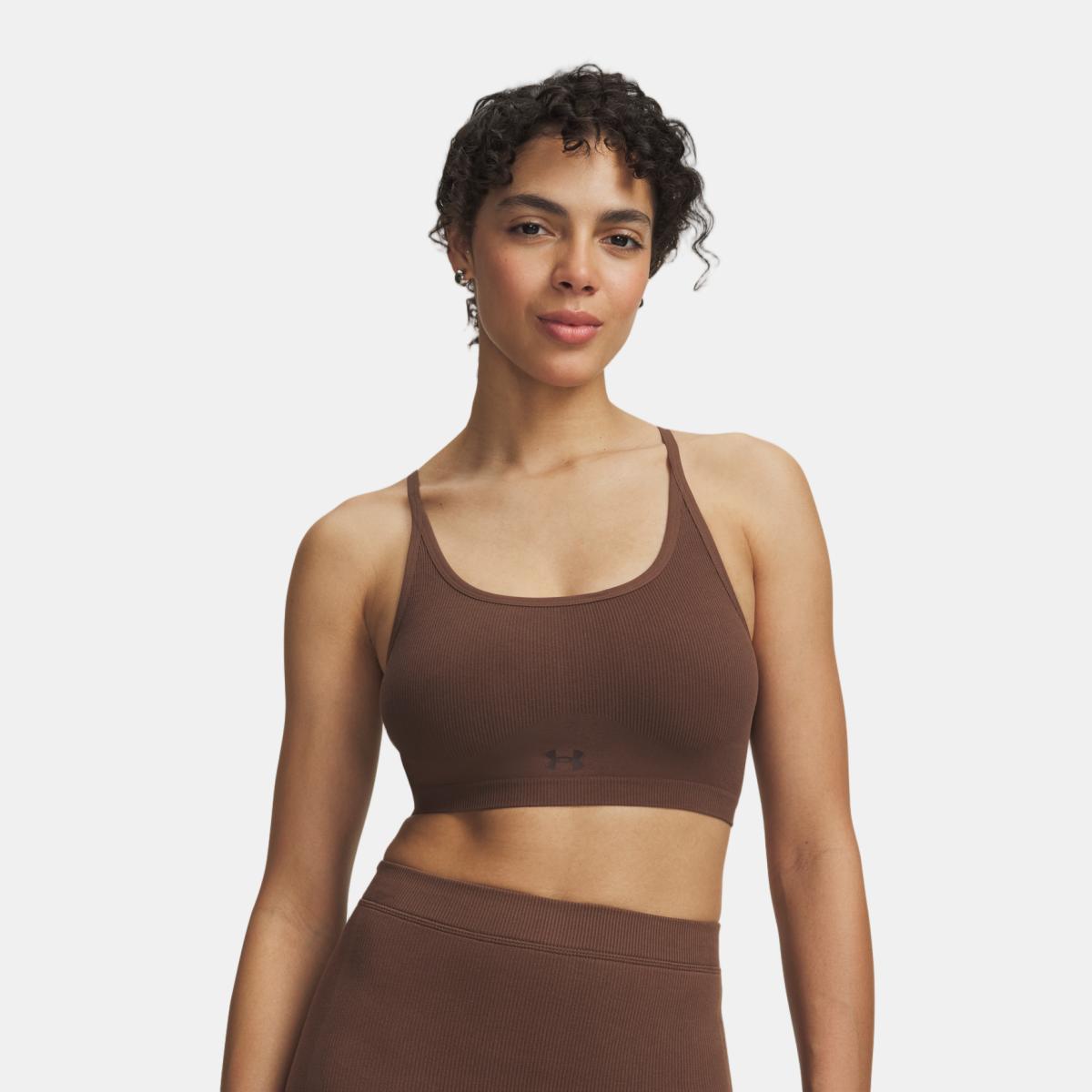 Soutien Casual de Mulher Seamless Cotton Low Bra Castanho-escuro-3