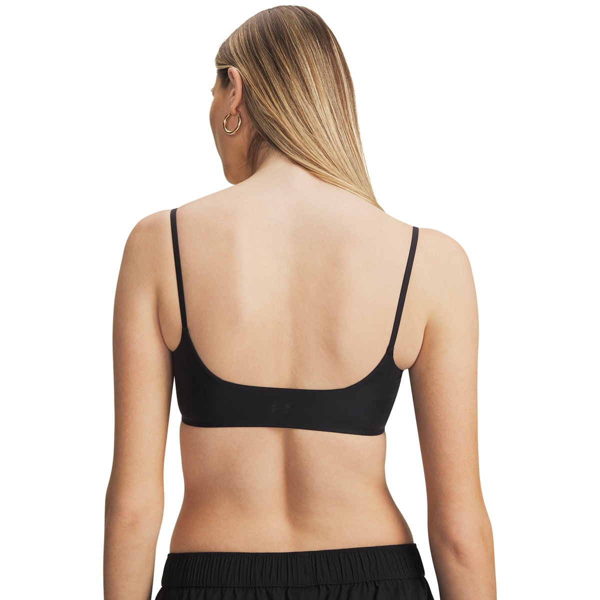 Soutien de Training de Mulher Open Back Bralette Preto-2