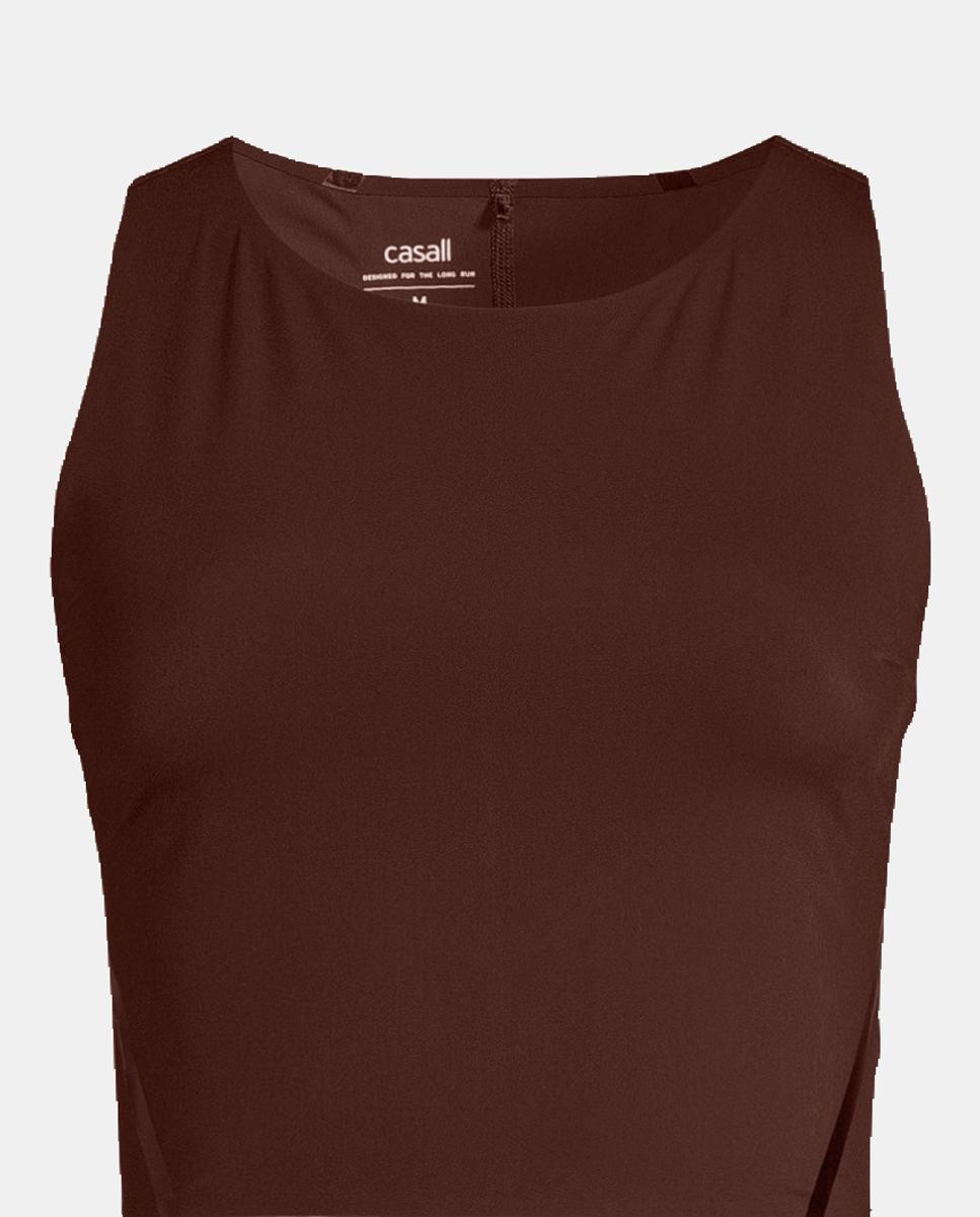 Top de Yoga e Pilates de Mulher Sculpture Top Castanho-escuro-3