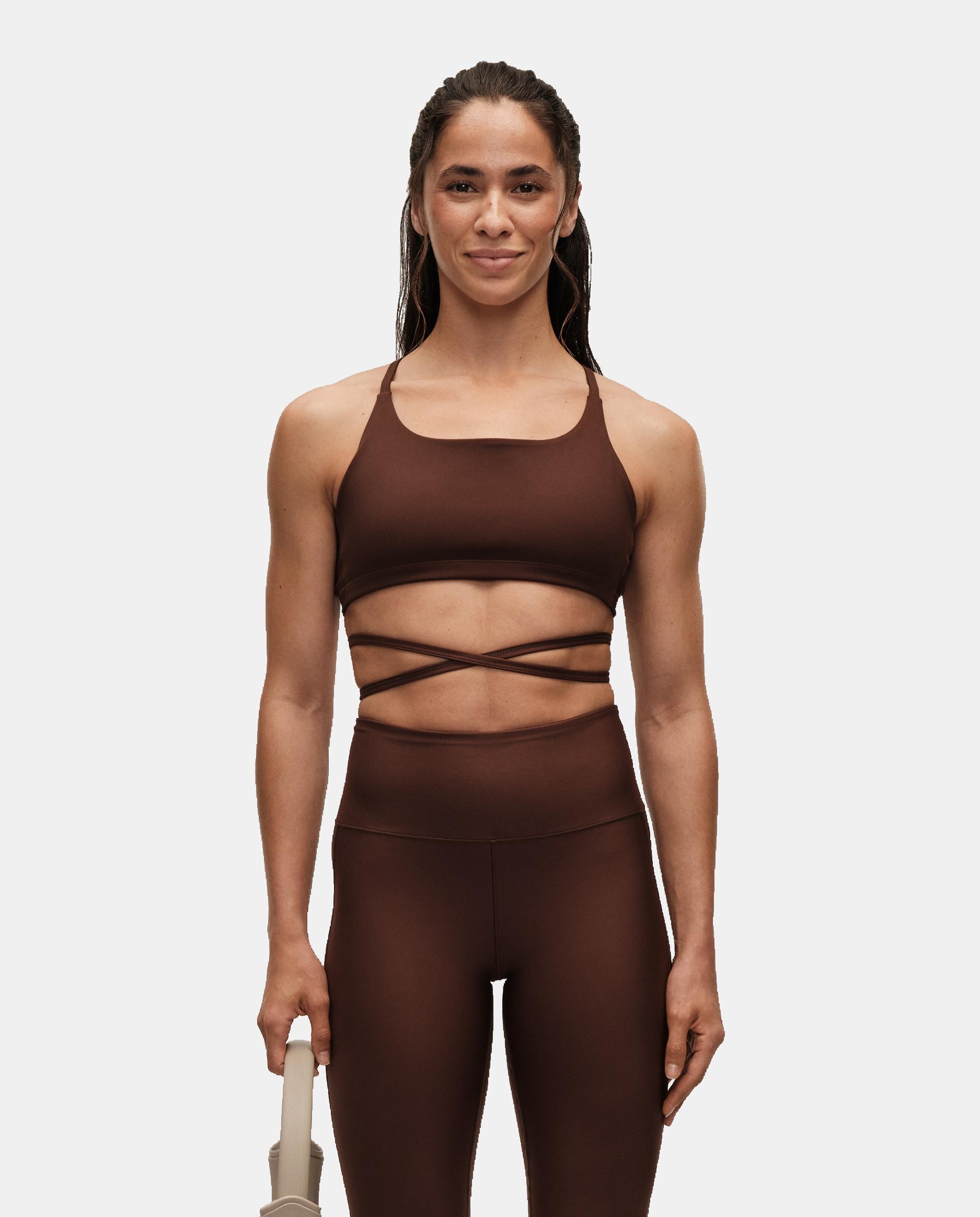 Imagen 0 de Top de Yoga y Pilates de Mujer Casall Lace Up Strap Top CASALL Marrón oscuro