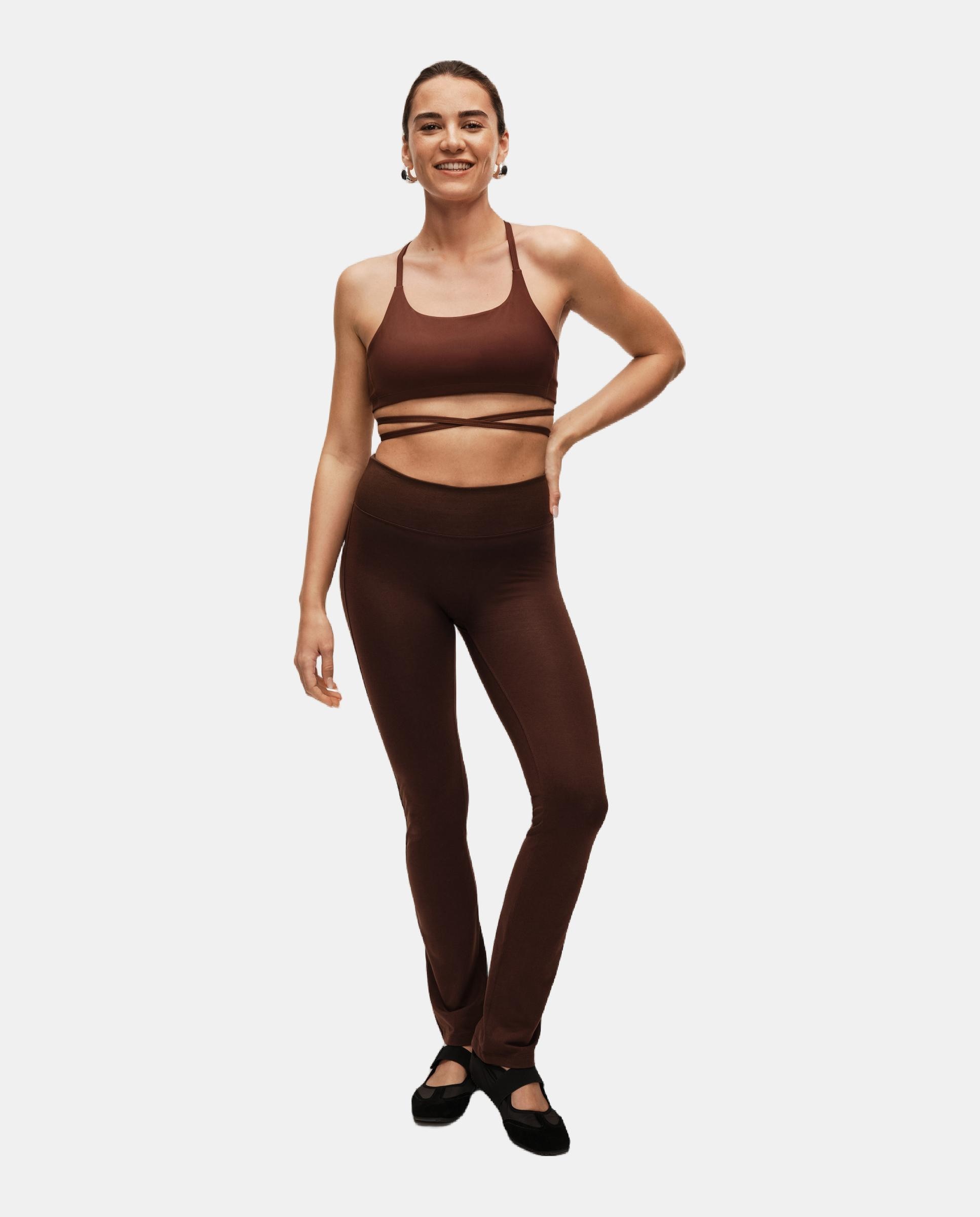 Top de Yoga y Pilates de Mujer Casall Lace Up Strap Top CASALL - Marrón oscuro Marrón oscuro-6