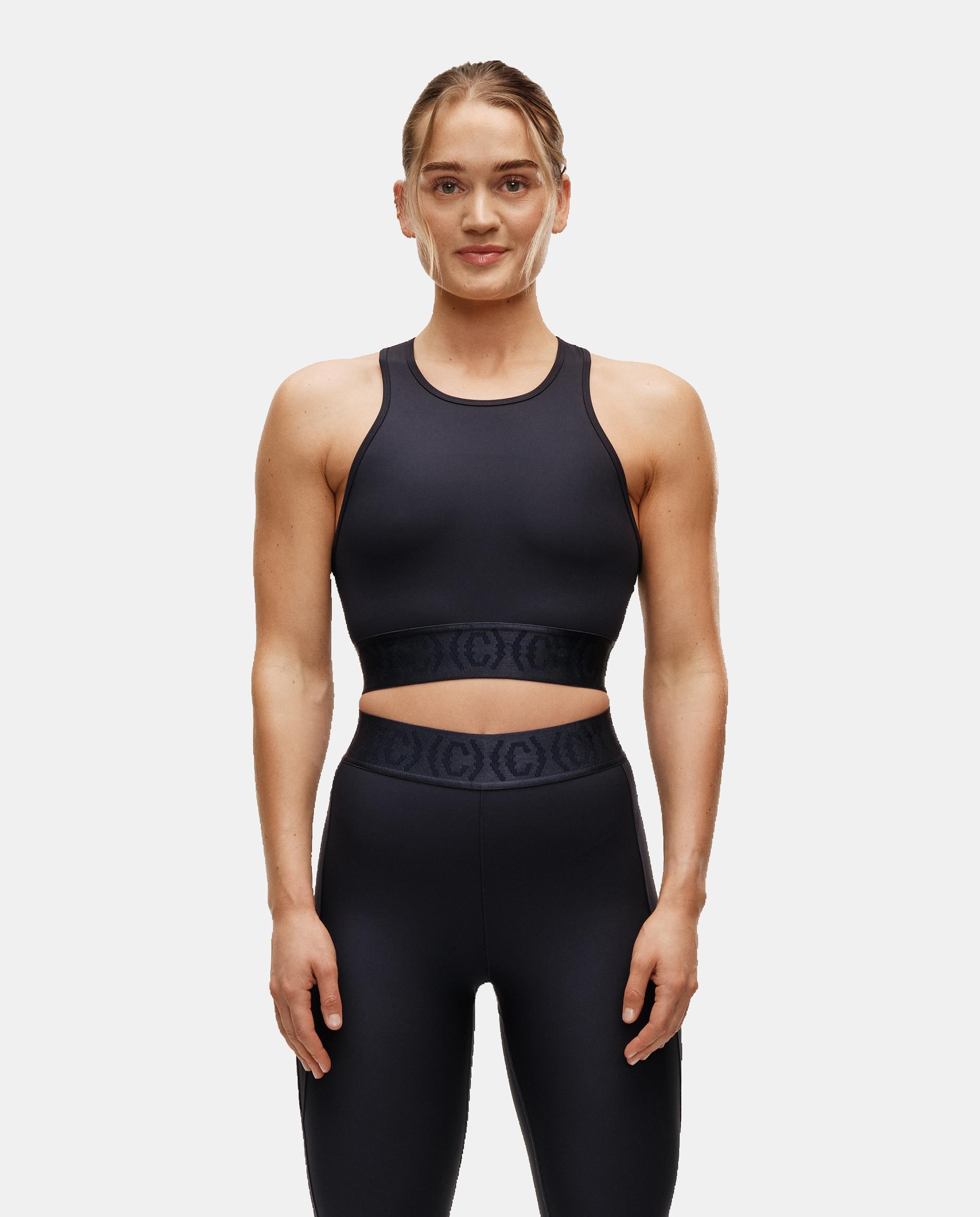 Casall Top de Yoga y Pilates de Mujer Logo Elastic Top Azul oscuro
