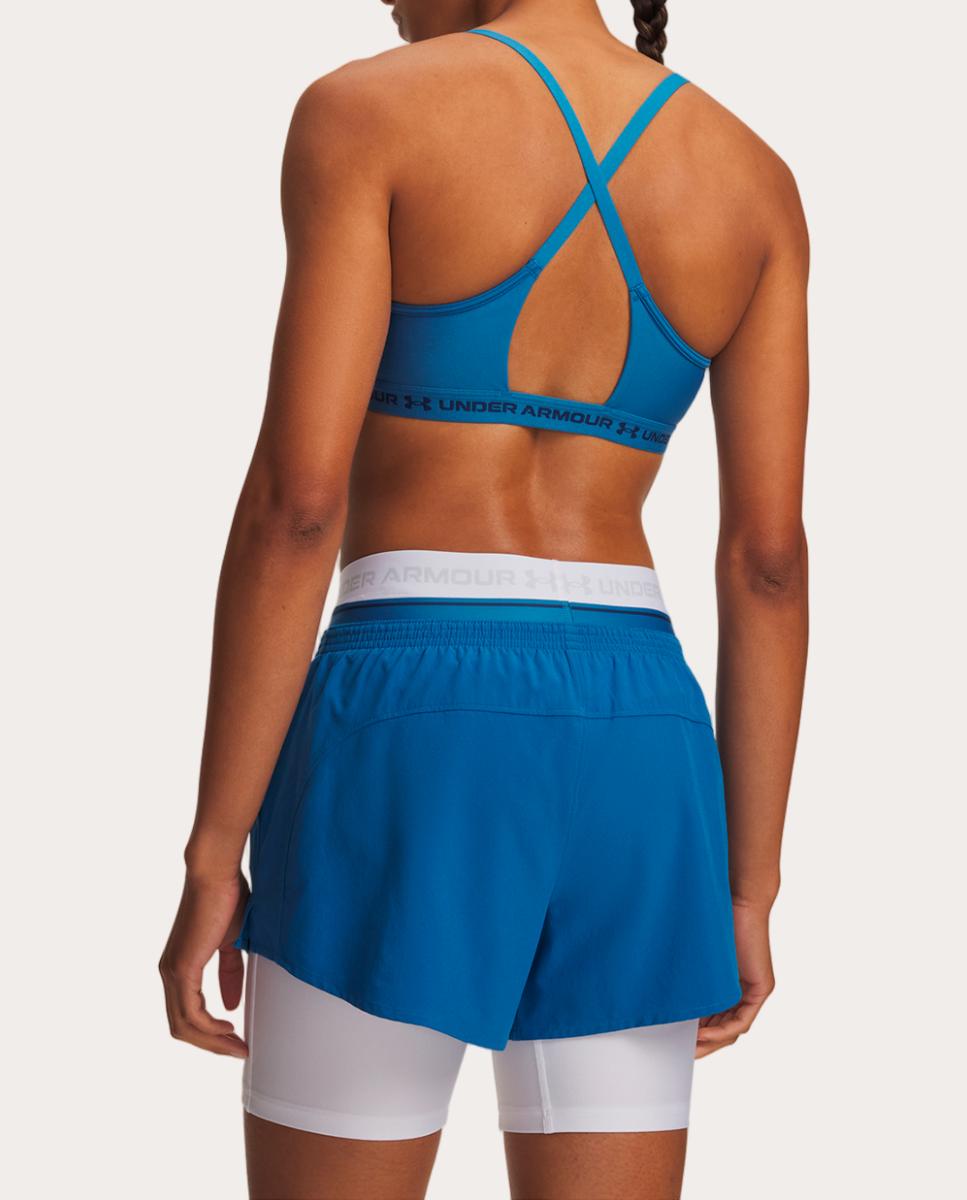 Top de Mulher UA Crossback Low Bra Azul-2