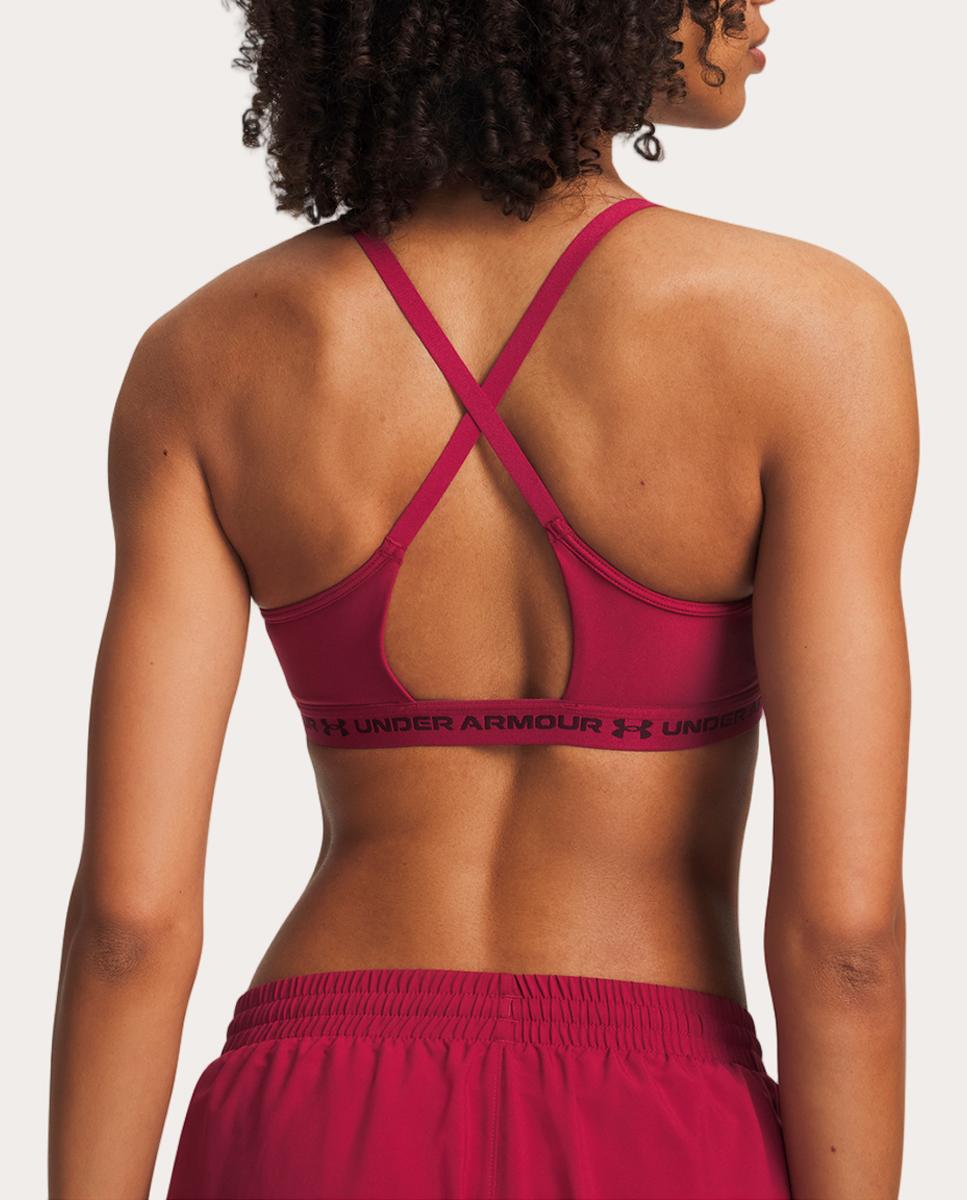 Top de Mulher UA Crossback Low Bra Vermelho-2