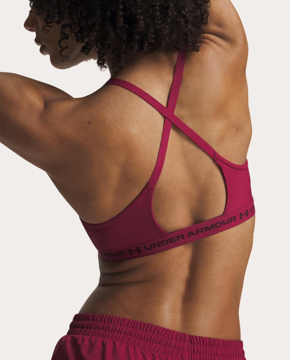 Top de Mulher UA Crossback Low Bra Vermelho-3