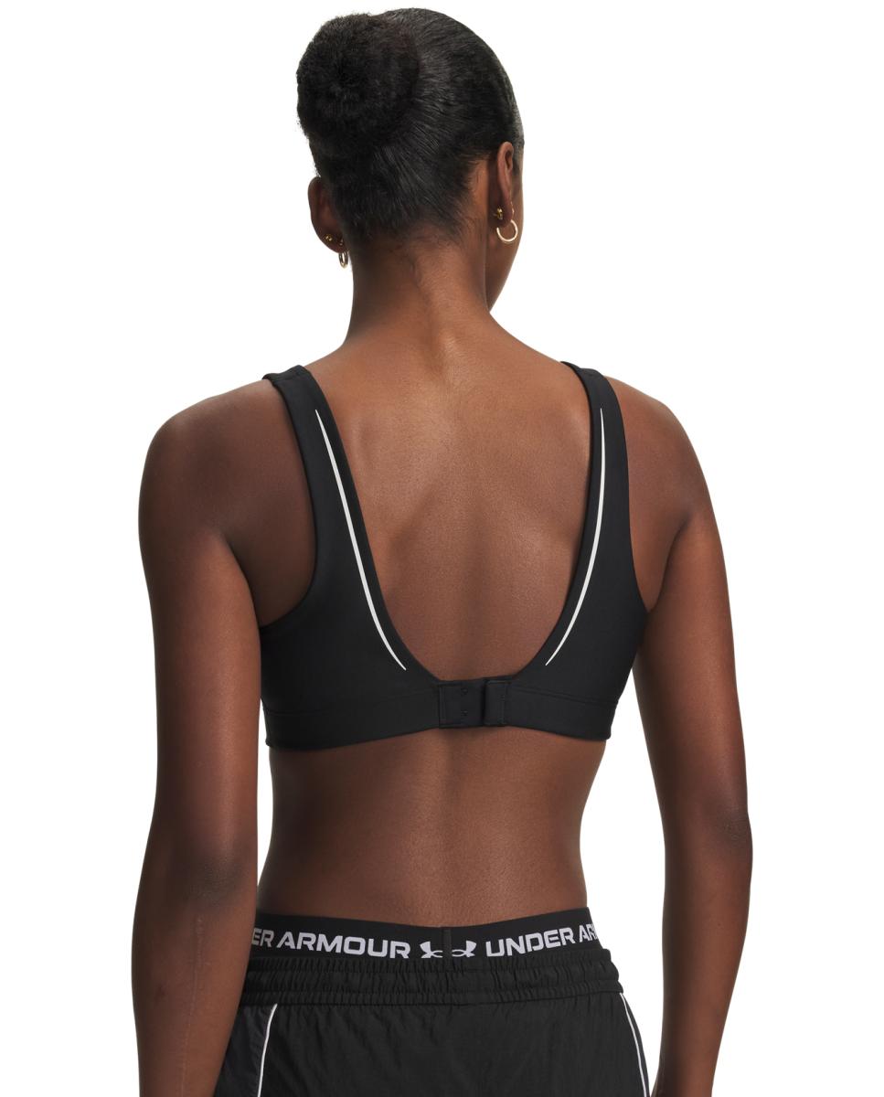 Imagen 2 de Top de mujer Infinity Mid Contour Under Armour - Negro / Blanco Negro / Blanco