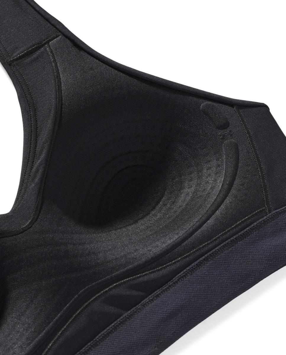 Imagen 4 de Top de mujer Infinity Mid Contour Under Armour - Negro / Blanco Negro / Blanco