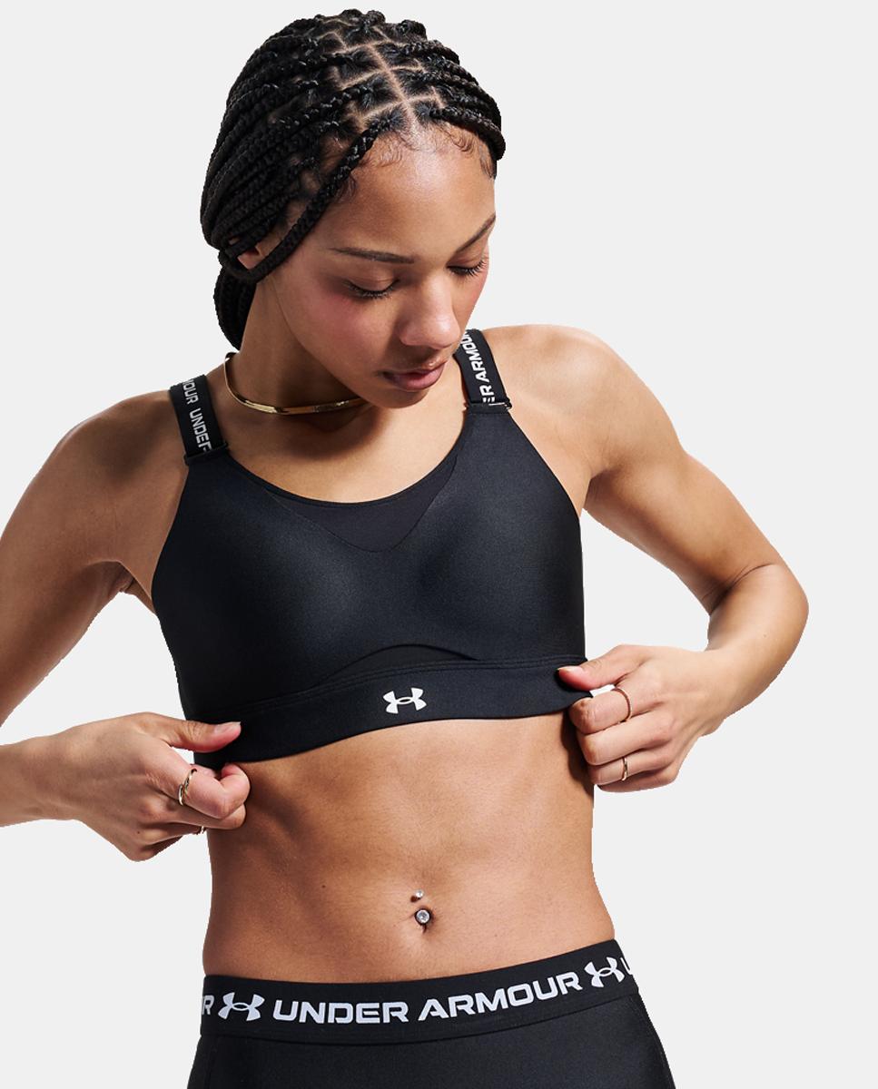Top de Mulher UA Infinity High 2.0 Bra Preto-11