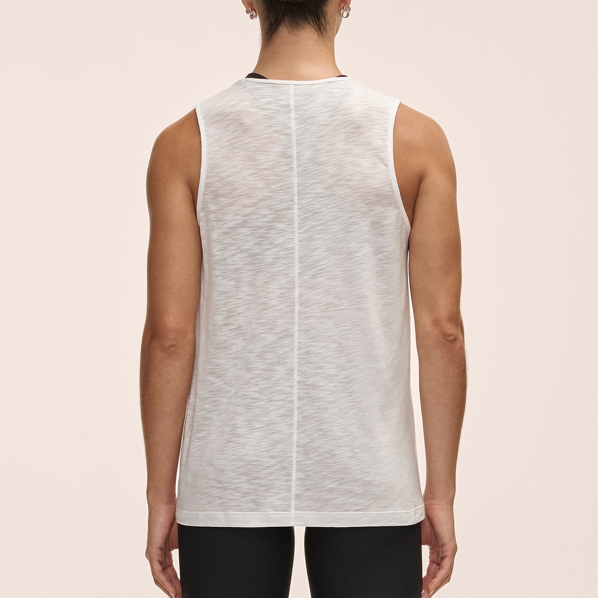 T-shirt de Mulher Soft Texture Tank Branco-2