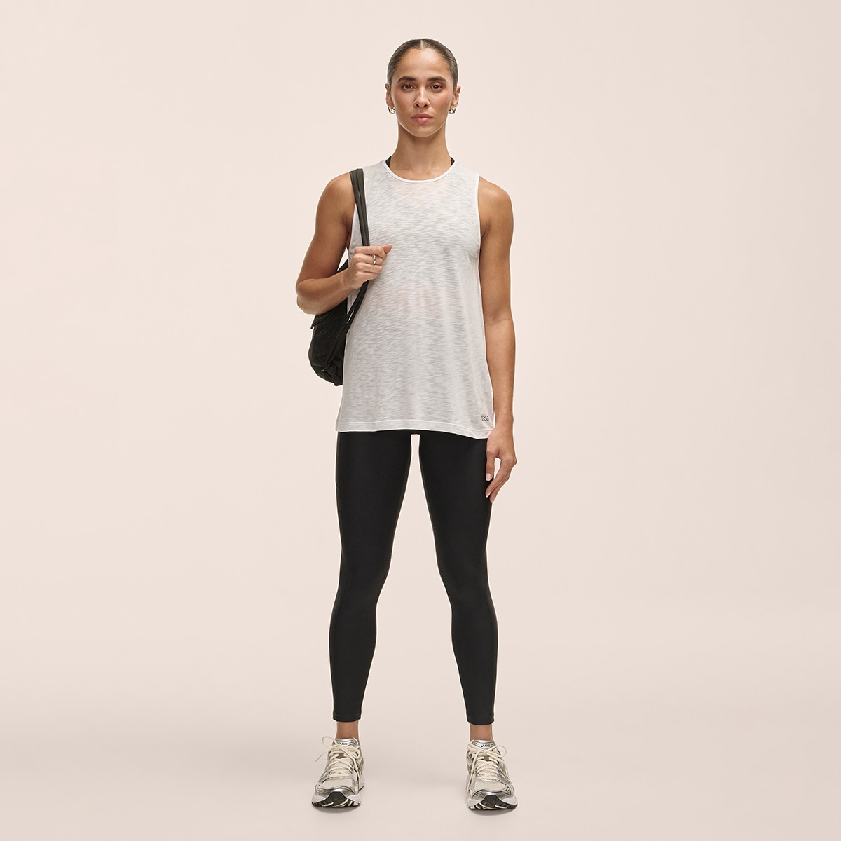 T-shirt de Mulher Soft Texture Tank Branco-3