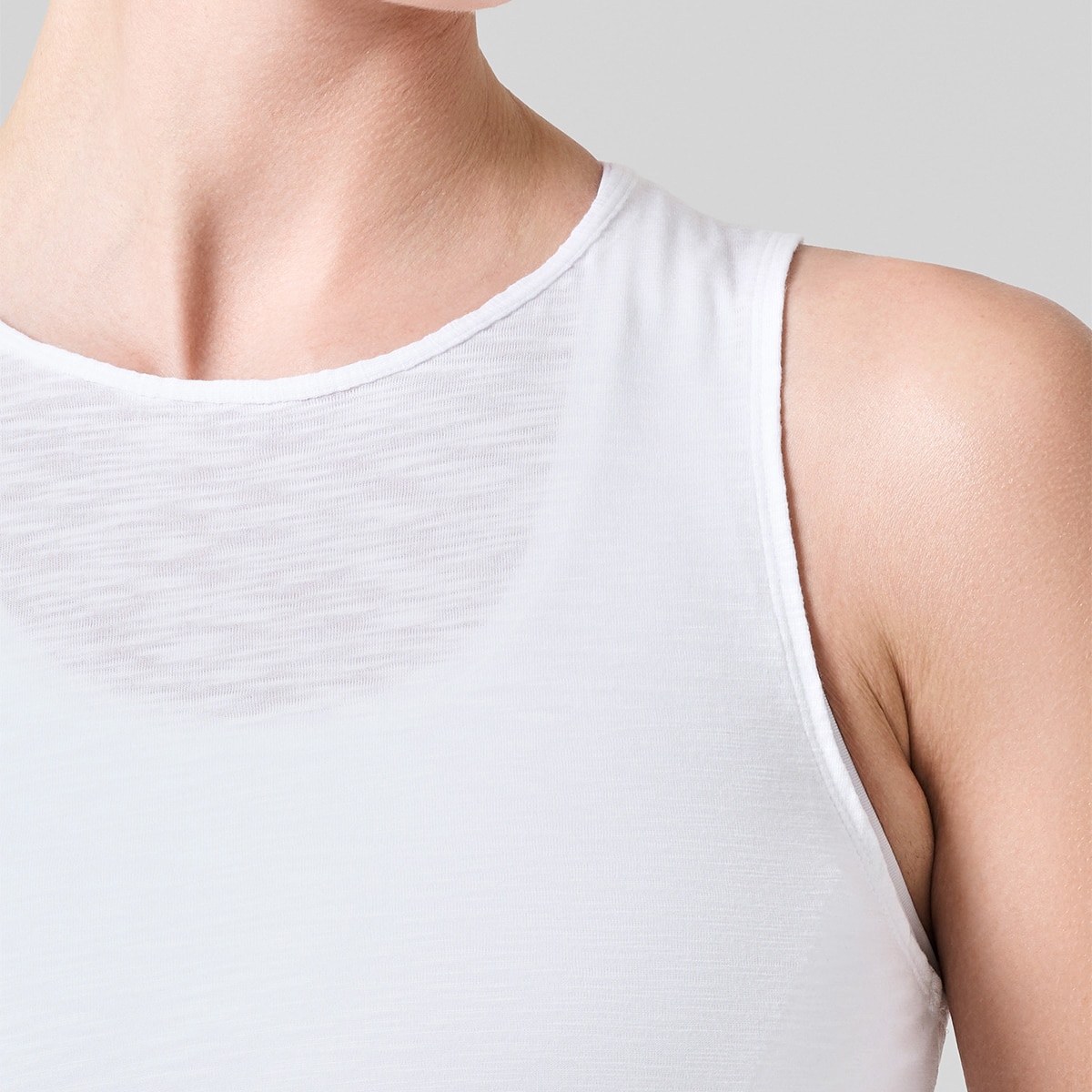 T-shirt de Mulher Soft Texture Tank Branco-4