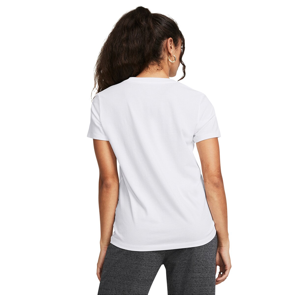 T-shirt Casual de Mulher UA Rival Core SS Branco-2