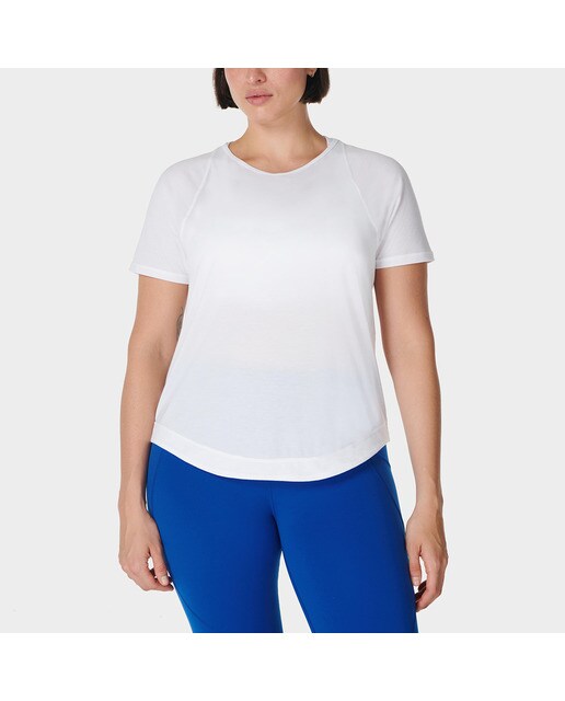 T-shirts M/C de Mulher Breathe Easy Mesh Branco-1