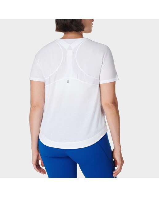 T-shirts M/C de Mulher Breathe Easy Mesh Branco-2