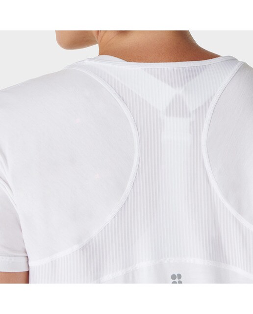 T-shirts M/C de Mulher Breathe Easy Mesh Branco-4