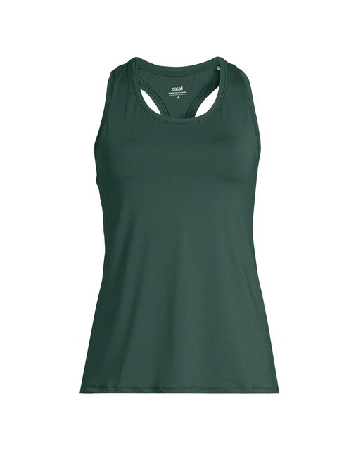 T-shirt de Mulher Essential Racerback Tank Verde-escuro-1