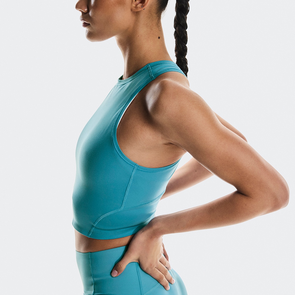 Camiseta de mujer Studio Crop On - Azul Azul-3