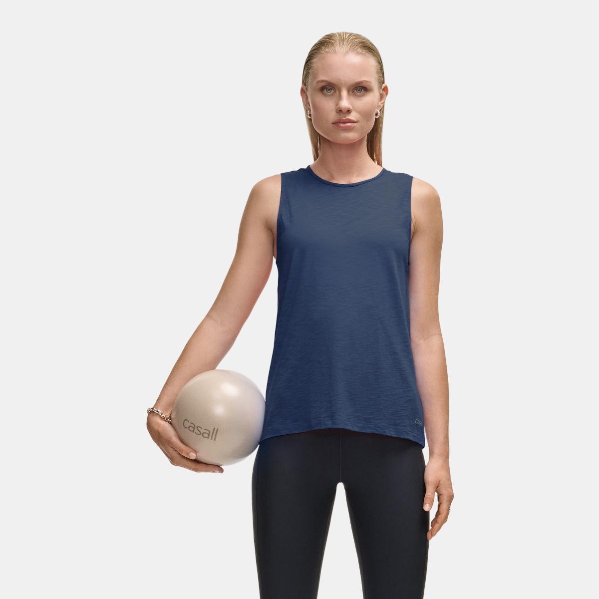 T-shirt de Mulher Soft Texture Tank Azul-1