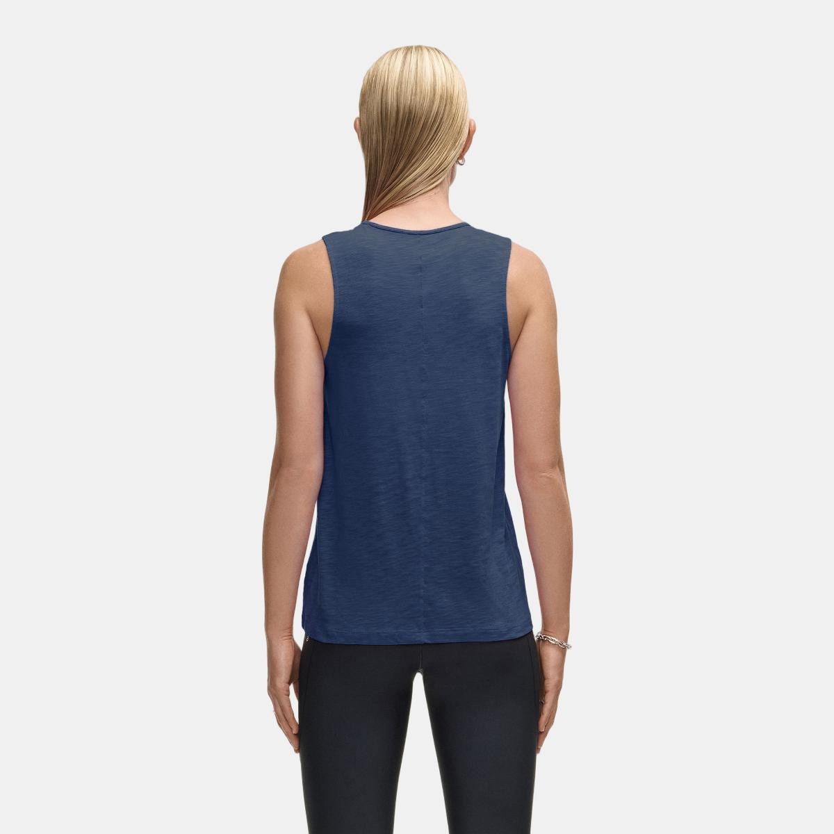 T-shirt de Mulher Soft Texture Tank Azul-2