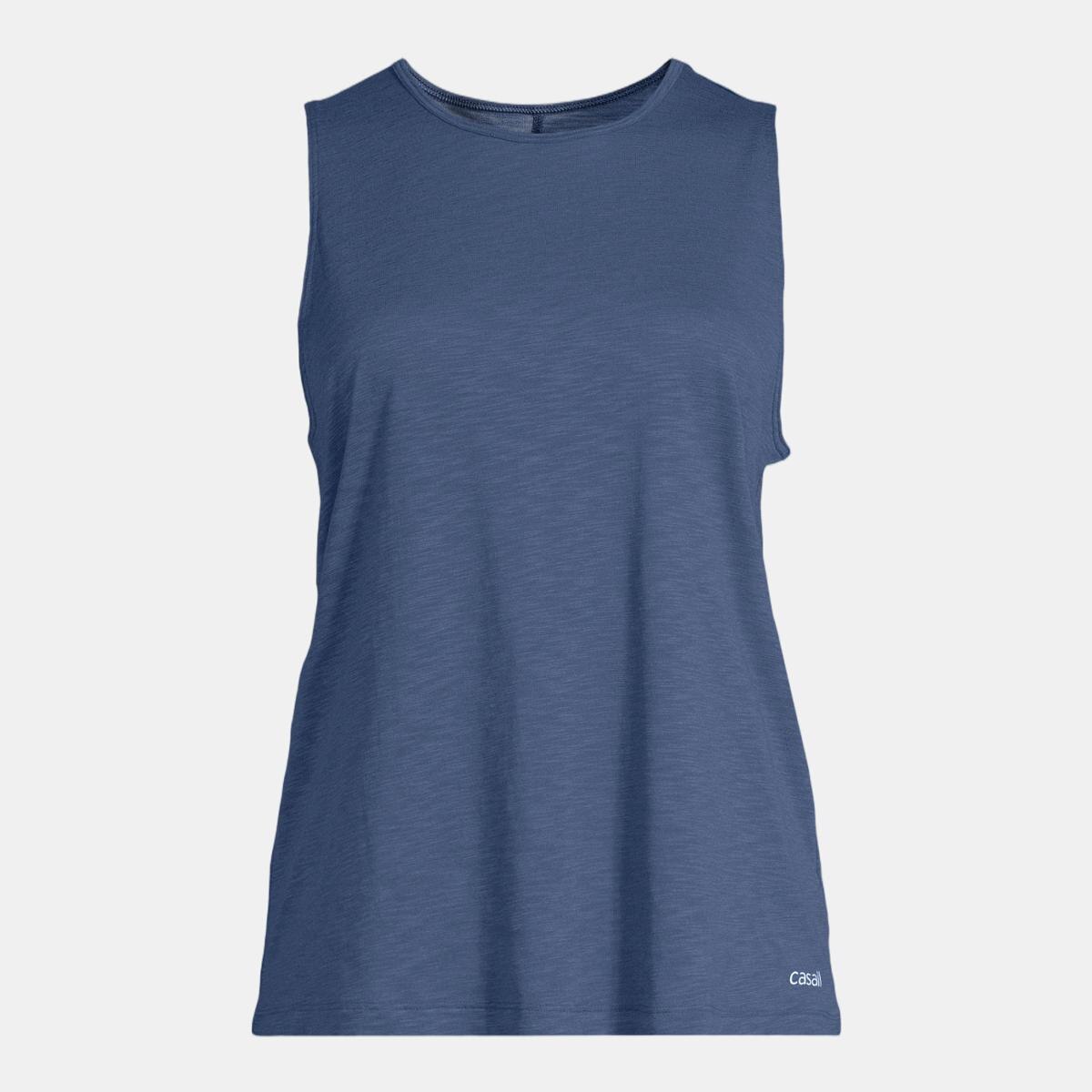 T-shirt de Mulher Soft Texture Tank Azul-3