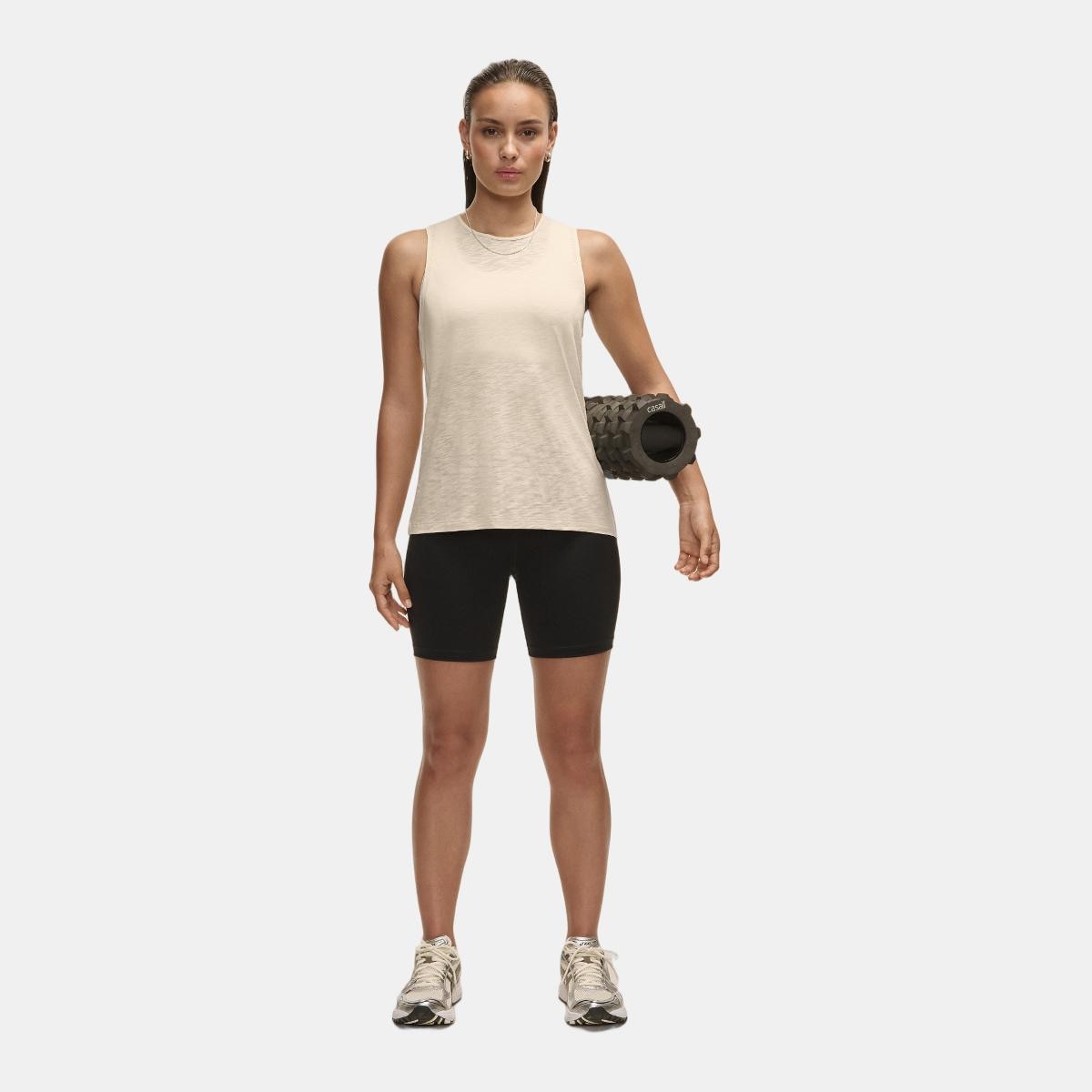 T-shirts de Mulher Soft Texture Tank Natural-3