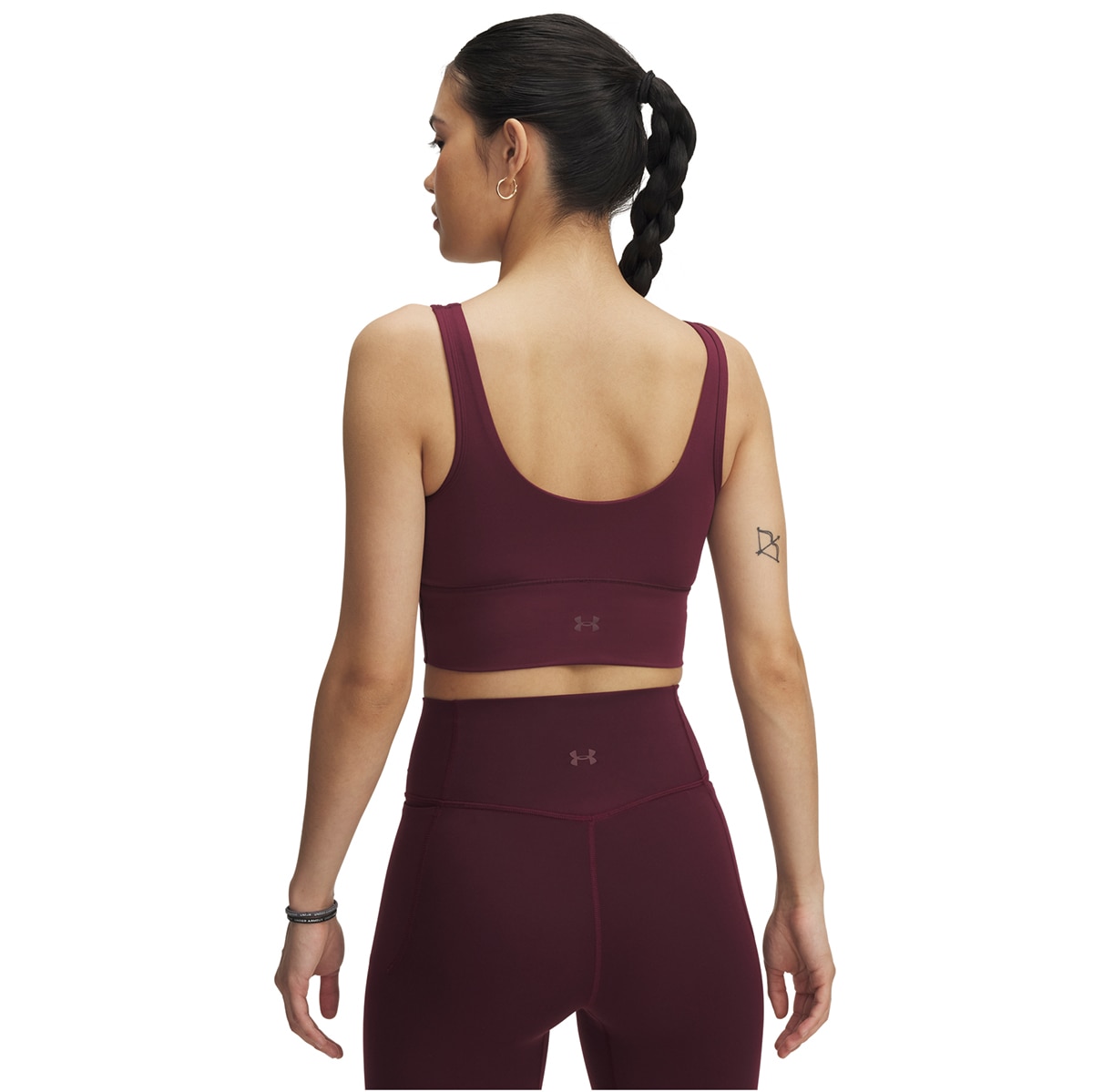 T-shirt de Mulher Meridian Fitted Crop Tank Grená-2