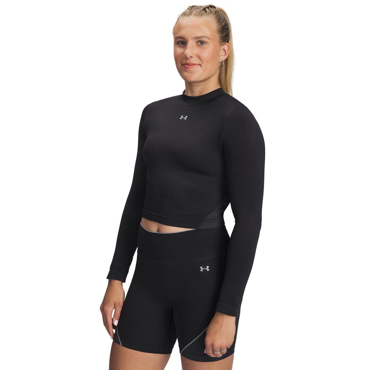 T-shirt de Mulher UA Vanish Seamless LS Preto-1