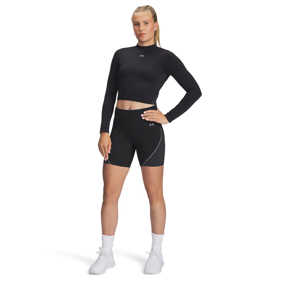 T-shirt de Mulher UA Vanish Seamless LS Preto-4