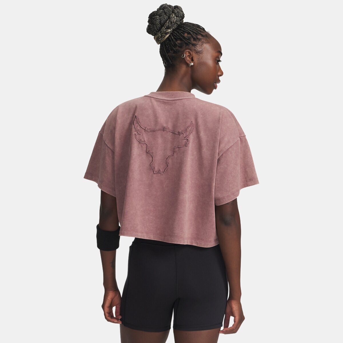 T-shirt de Mulher Pjt Rck Statement Graphic SS Castanho-2