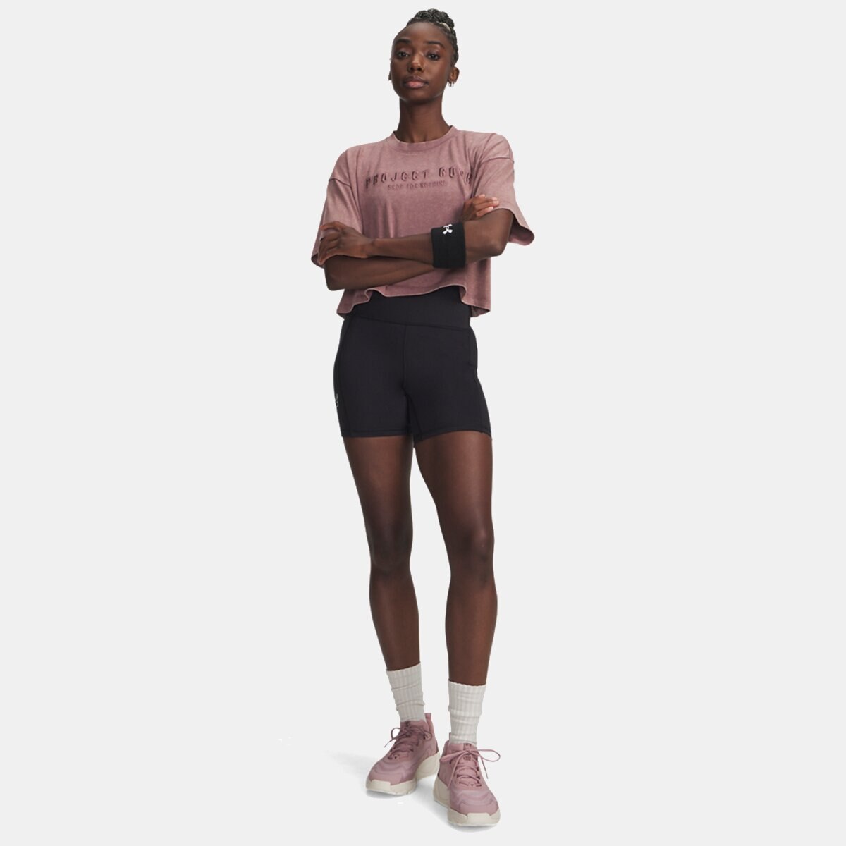T-shirt de Mulher Pjt Rck Statement Graphic SS Castanho-3
