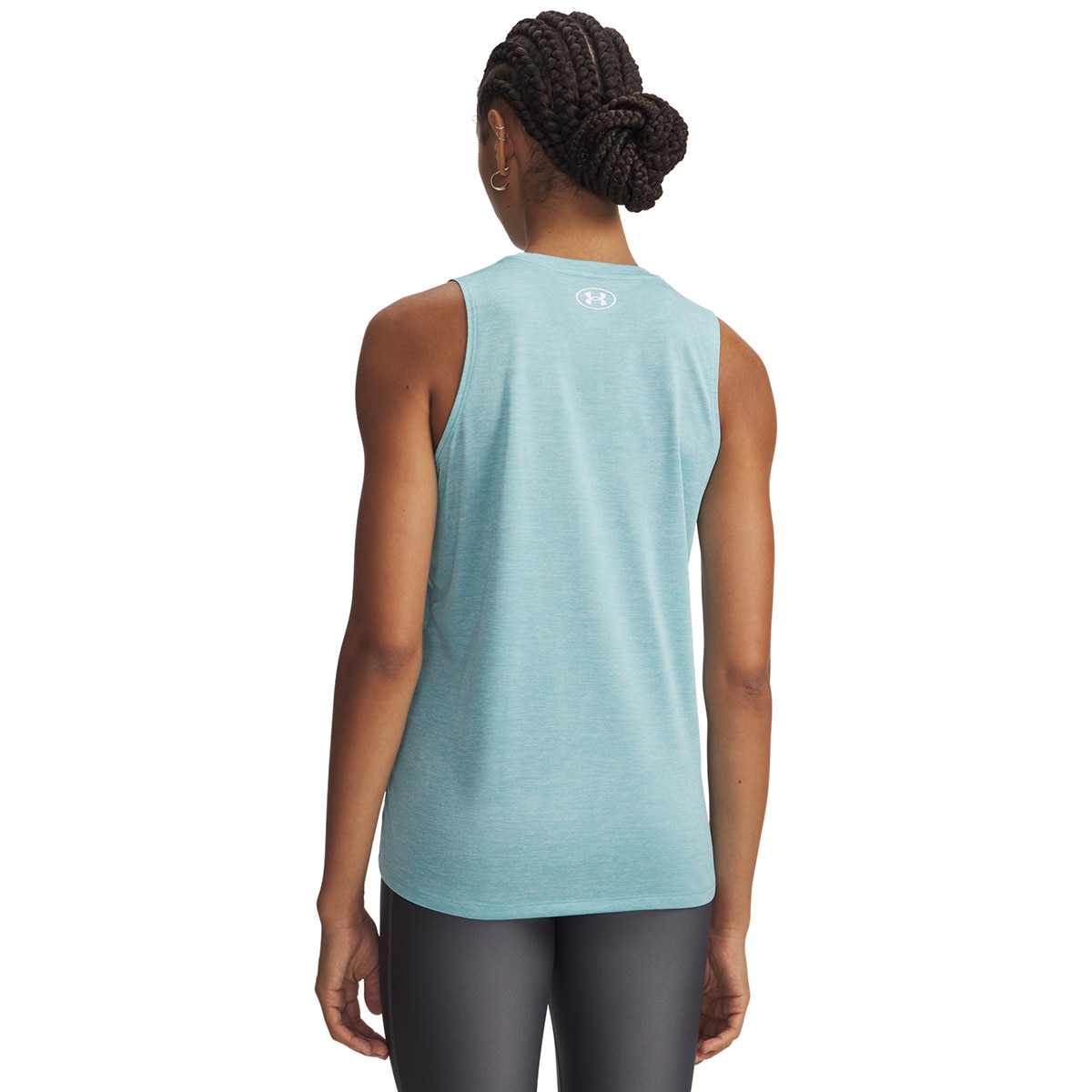 T-shirts Training Tech Tank Twist Azul Céu-2