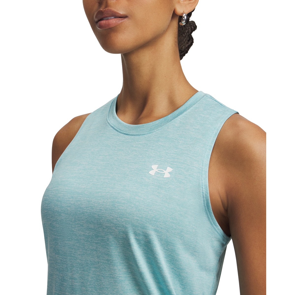 T-shirts Training Tech Tank Twist Azul Céu-3