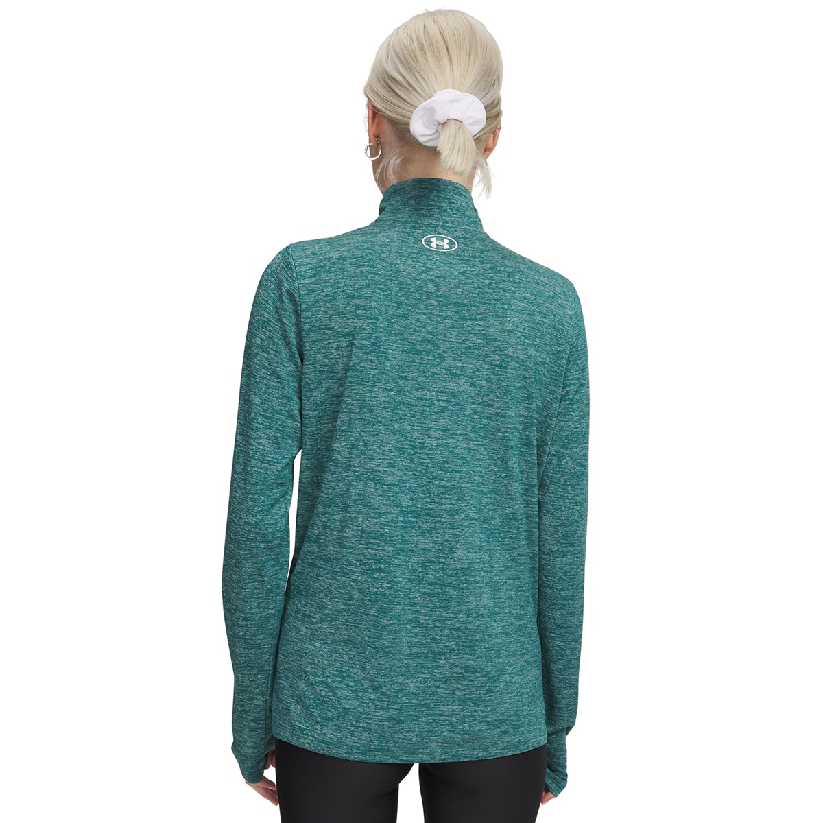 Sweatshirt de Training de Mulher Tech 1/2 Zip-Twist Verde-escuro-2