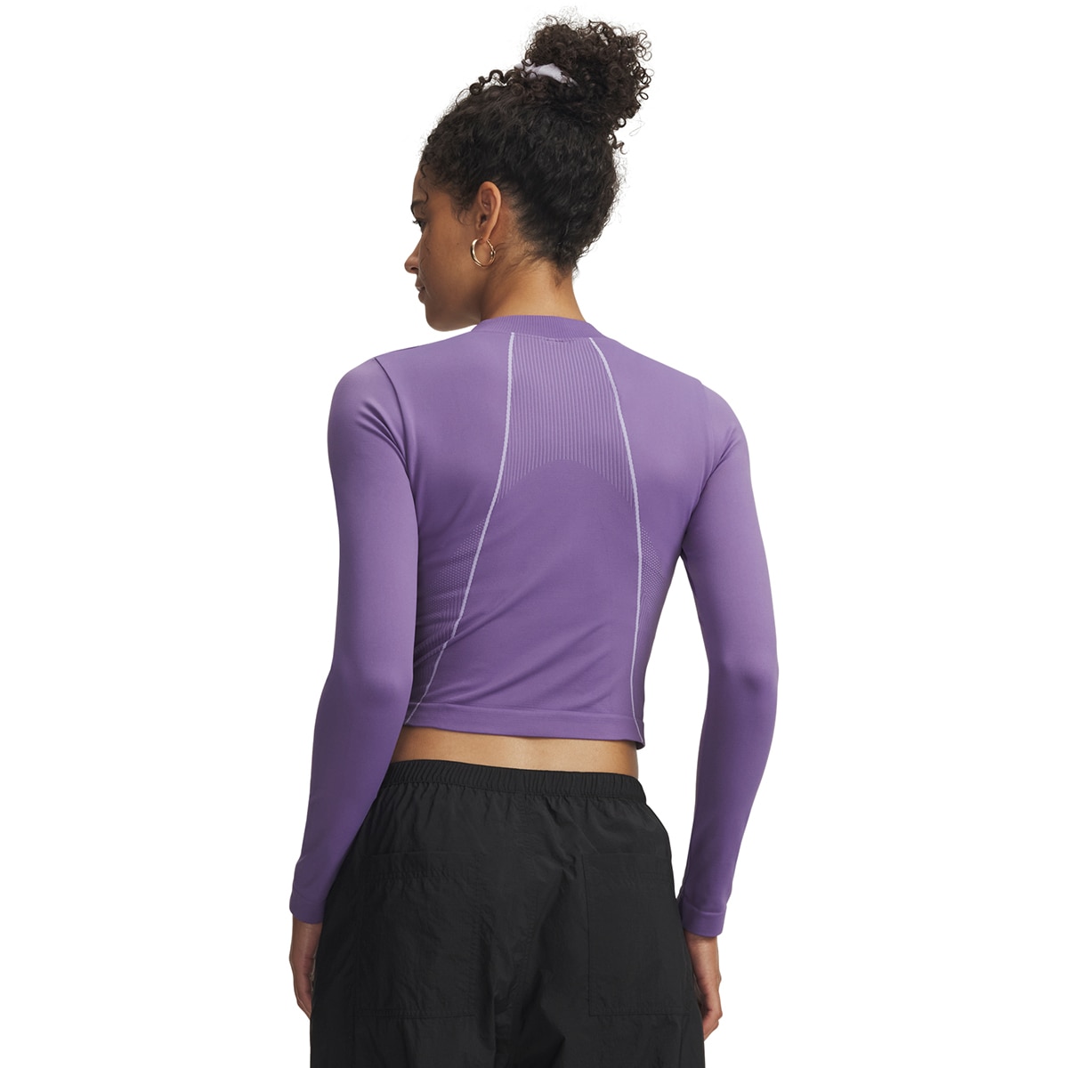 Sweatshirt de Training de Mulher UA Vanish Seamless LS Púrpura-2